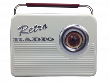 kagedåse Beige retro radio