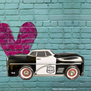 Kagedåse Amerikansk politi bil a