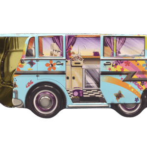 Kagedåse Hippie autocamper med blomster a