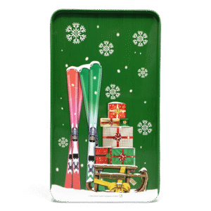 Kage dåse grøn julepyntet dør metal a