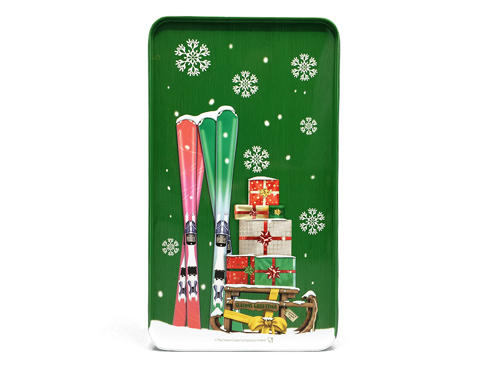 Kage dåse grøn julepyntet dør metal a