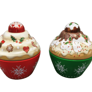 Kagedåse Jule cupcake rød a