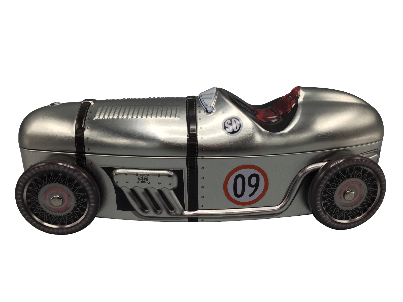 s_lv_racer_bil_nummer_9_kaged_se.png Kagedåse Sølv racer bil nr. 9