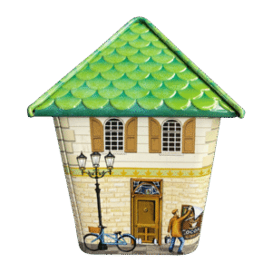 Kagedåse hus til chokolade grøn a