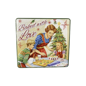 Kagedåse Jul baked with love grøn