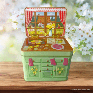 Kagedåse kommode med påske tema a