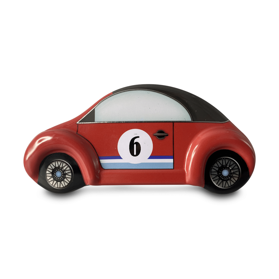 Kagedåse Rød mini Boble bil nr.6