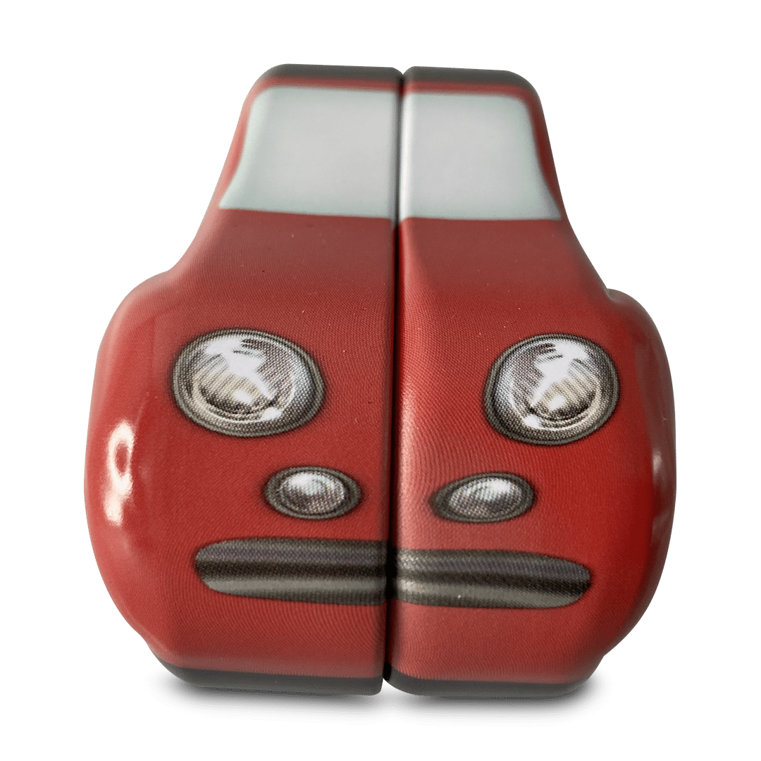 Kagedåse Rød mini Boble bil nr.6 a