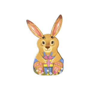 Kagedåse Påskehare blå