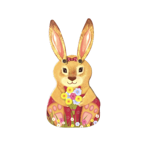 Kagedåse Påskehare pink