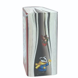 Kagedåse med skovens julekor i rød a