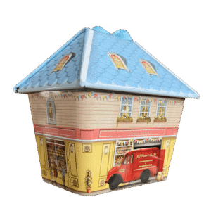 Kagedåse hus med slik butik a