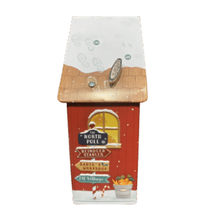 Julemandens værksted spilledåse og kagedåse a