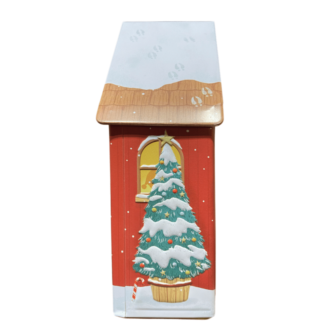 Julemandens værksted spilledåse og kagedåse c