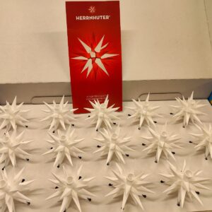 Herrnhuter Stjernekæde med 15 stk 8 cm hvide stjerner a