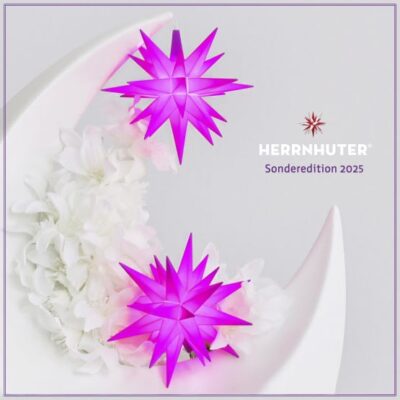 8 cm lilla ministjerne – 2025 årsstjerne – Plast med LED