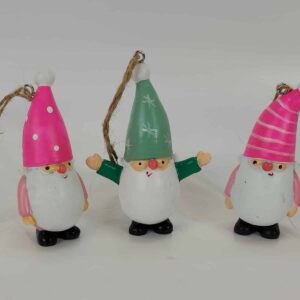 Nisse juletræs ophæng 8 cm - 3 ass b