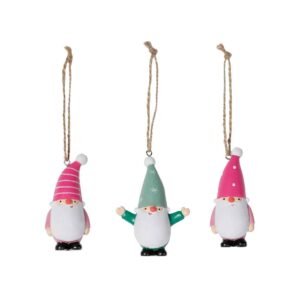 Nisse juletræs ophæng 8 cm - 3 ass