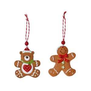 Juletræspynt Honningkage figurer 7.5 cm