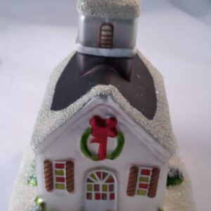 Hvid kirke juletræskugle til juletræet