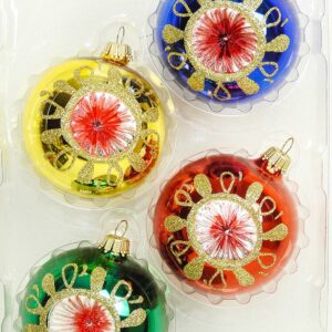 Retro reflektor juletræs glaskugler Ø 10 cm