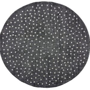 Juletræstæppe sort med stjerner Ø 120 cm