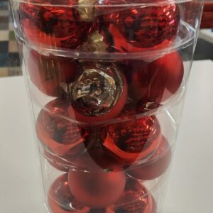 Restsalg Røde glas julekugler Ø 6 cm C