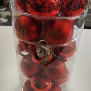 Restsalg Røde glas julekugler Ø 6 cm A