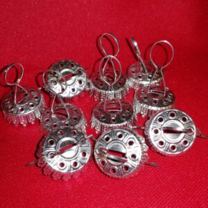 Sølv caps til 6.7 cm juletræs kugler