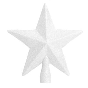 Topstjerne hvid glimmer Ø 20 cm