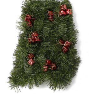 Busket grøn guirlande med pakker