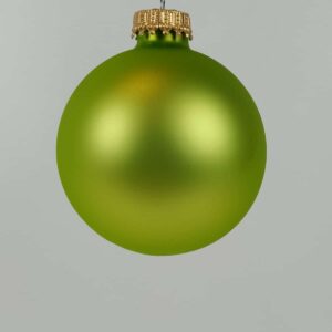 Silkemat lime juletræskugle Ø 6,7 cm a