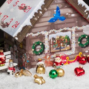 Julekalender hus med 24 låger