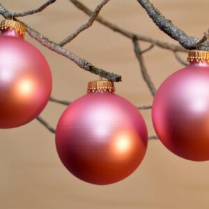 Silkematte sart rosa juletræskugler Ø 6.7 cm