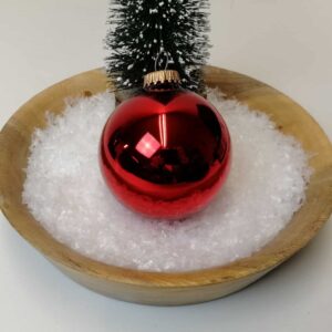 Rød højglans juletræskugler Ø 8 cm