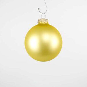 Silkematte guld glas juletræskugler Ø 8 cm