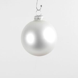 Silkematte sølv juletræskugler Ø 8 cm