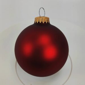 Silkematte røde juletræskugler Ø 8 cm b