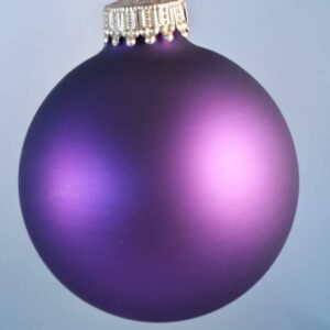 Silkematte purpur lilla juletræskugler Ø 8 cm