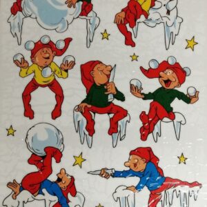 Bramming drillenisser i sneen vindues stickers