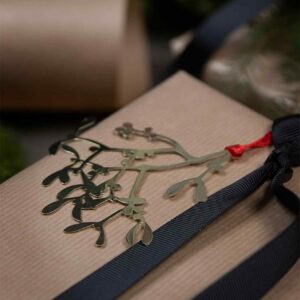 Mistelten guld juletræspynt i metal a