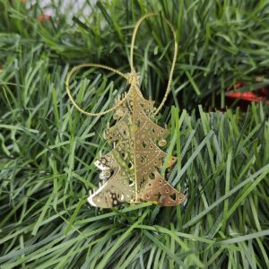 Guld juletræ juletræspynt i metal c