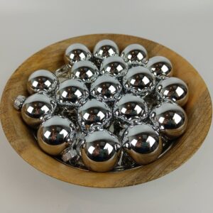 Sølv juletræskugler Ø 4 cm 36 stk a