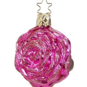 Pink rose juletræskugle Ø 6 cm