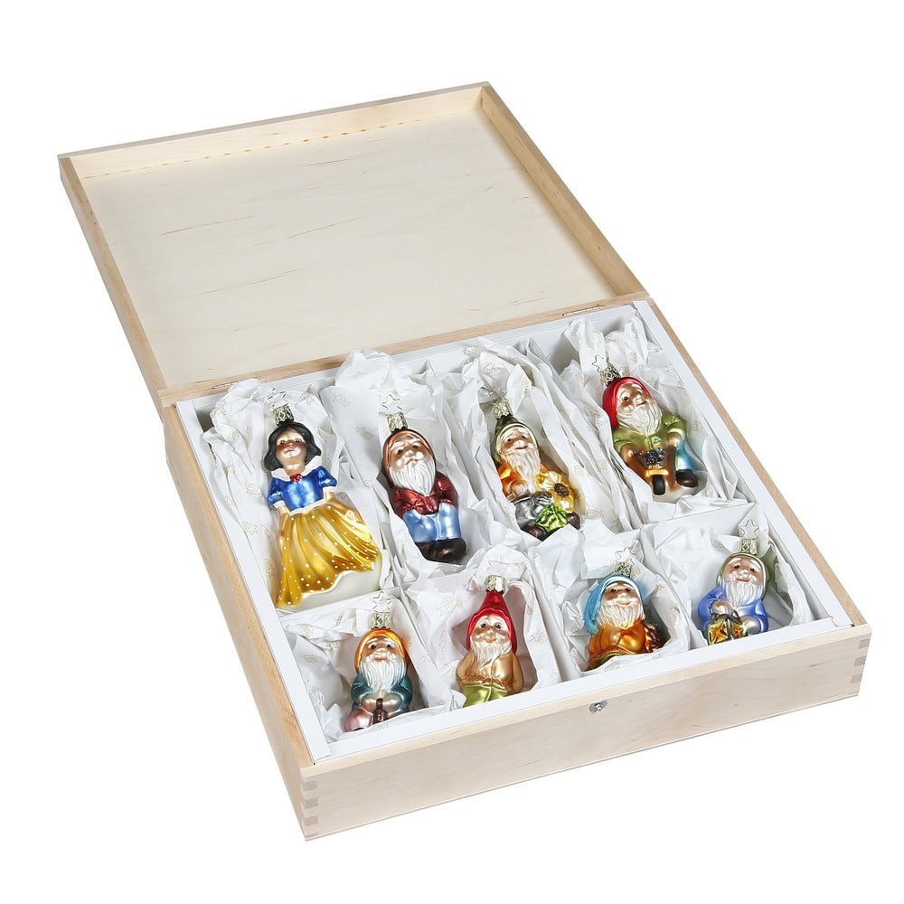 Snehvide og de syv små dværge glas juletræskugler a