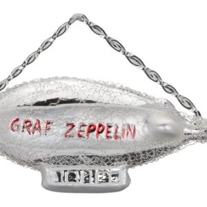Graf Zeppelin sølv vintage juletræskugle