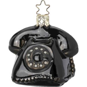 Hallo hallo sort telefon juletræskugle 6,5cm