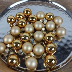 Guld juletræskugler Ø 2.5 cm a