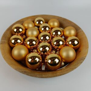 Guld juletræskugler Ø 4 cm 36 stk b