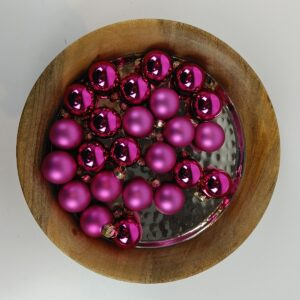 Pink juletræskugler Ø 3 cm a
